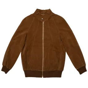 70s Wool Ribbed Hand Finished Suede Bomber
