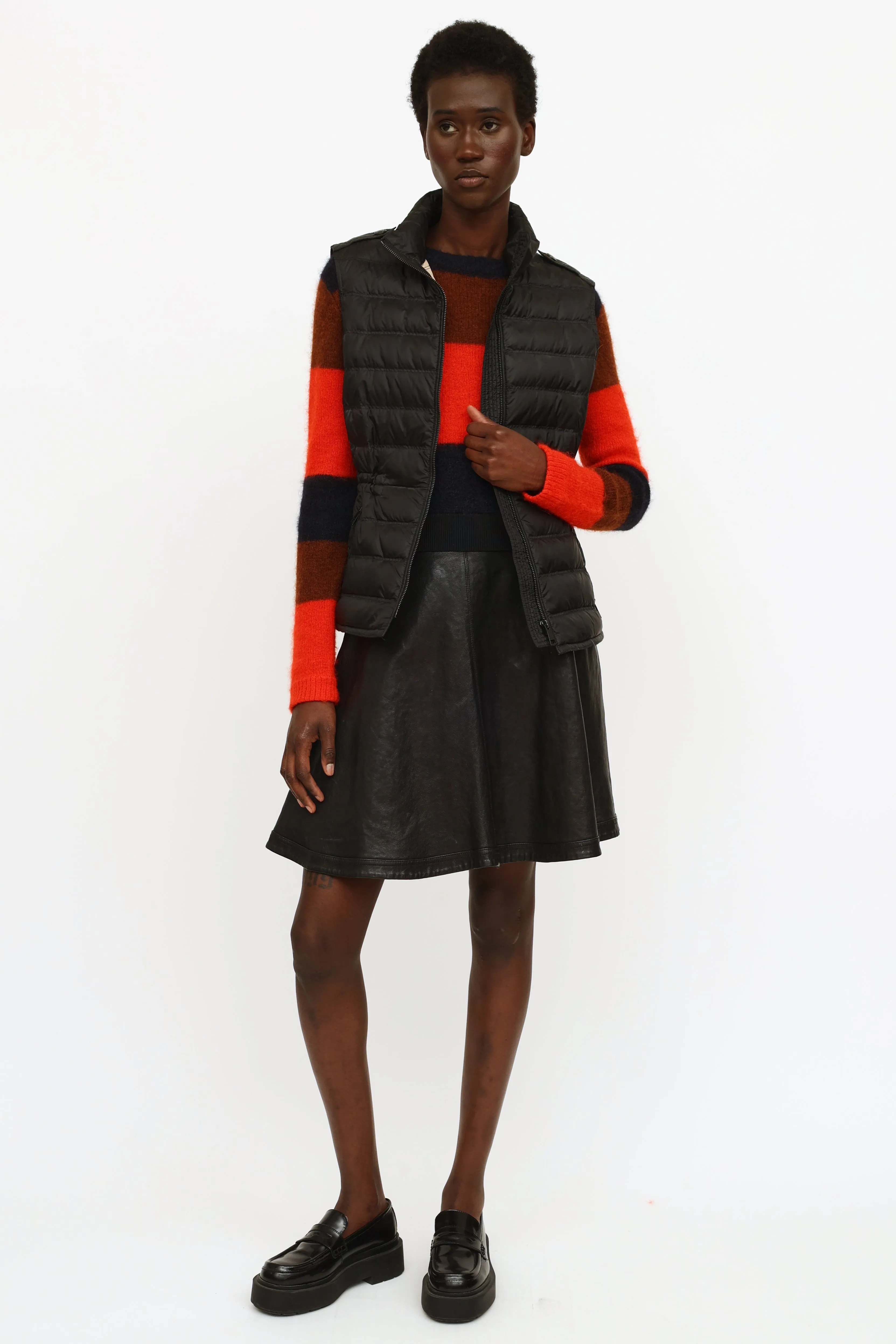 Brit Black Down Puffer Vest