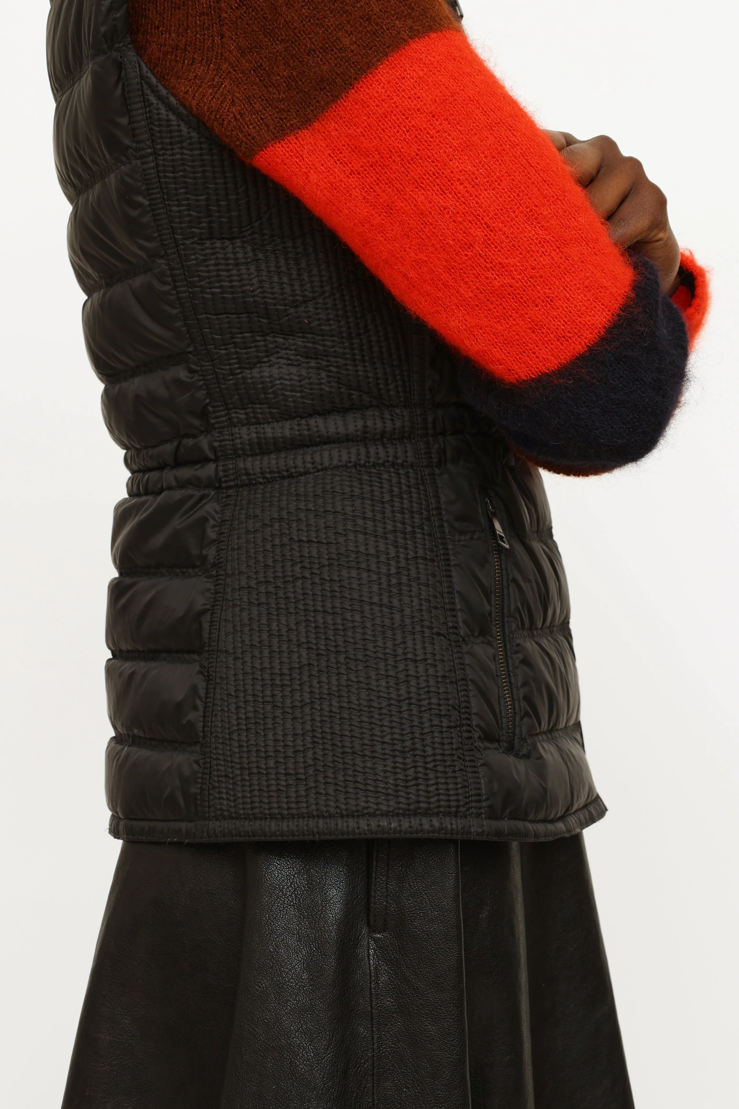 Brit Black Down Puffer Vest