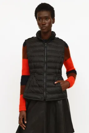 Brit Black Down Puffer Vest