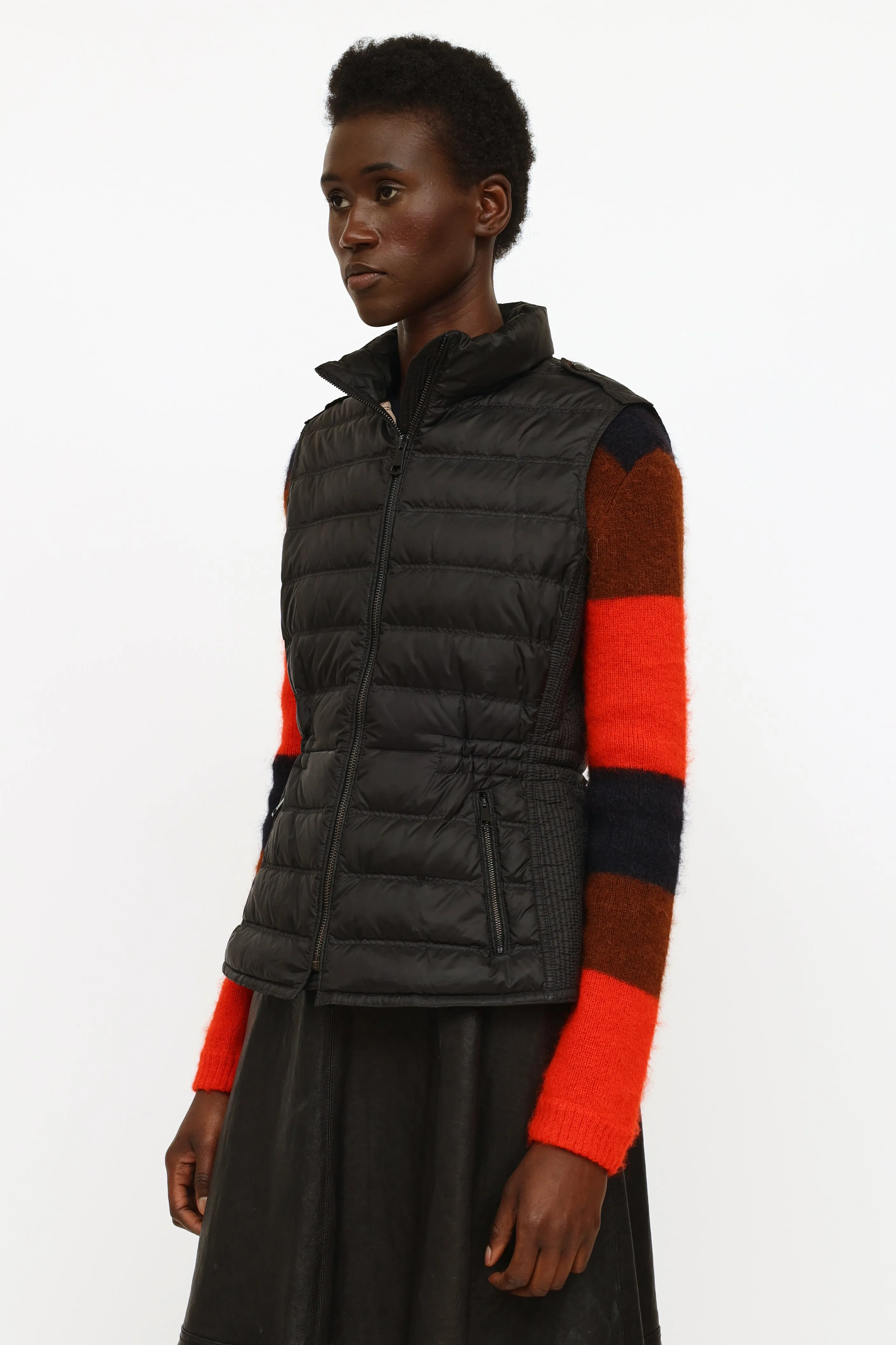 Brit Black Down Puffer Vest