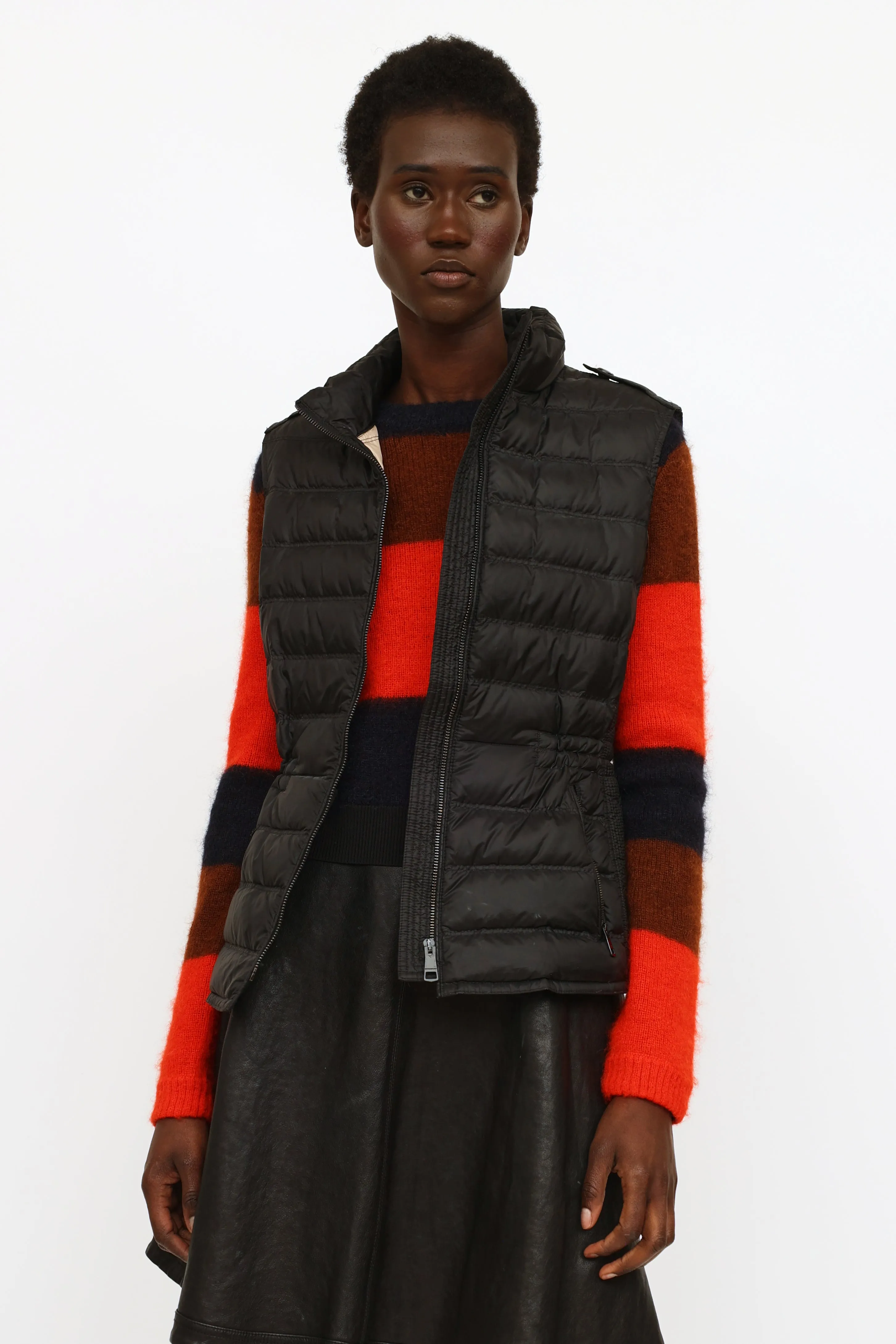 Brit Black Down Puffer Vest