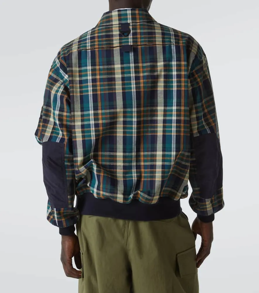 Comme des Garcons Homme Checked cotton and linen blouson