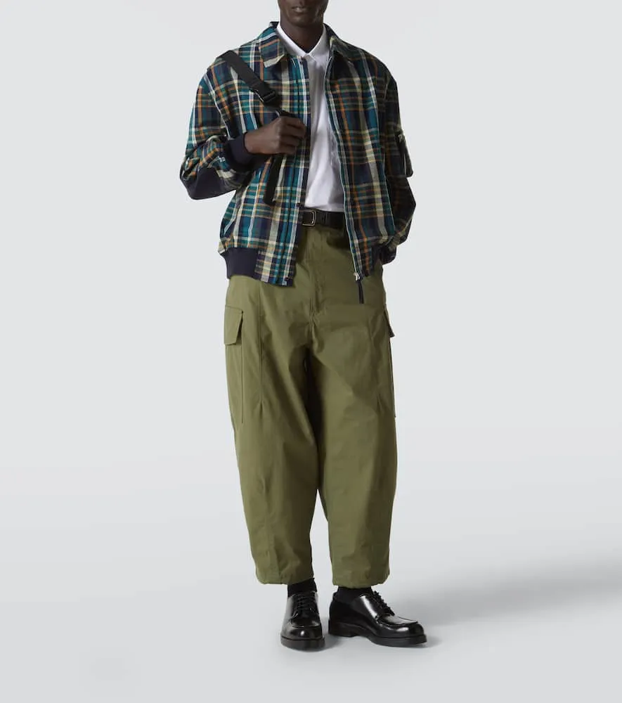 Comme des Garcons Homme Checked cotton and linen blouson