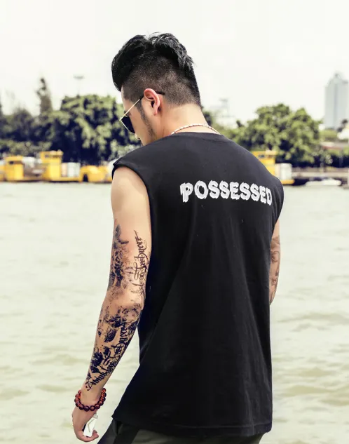 Men's Summer Cotton Ripped Holes Tank Top