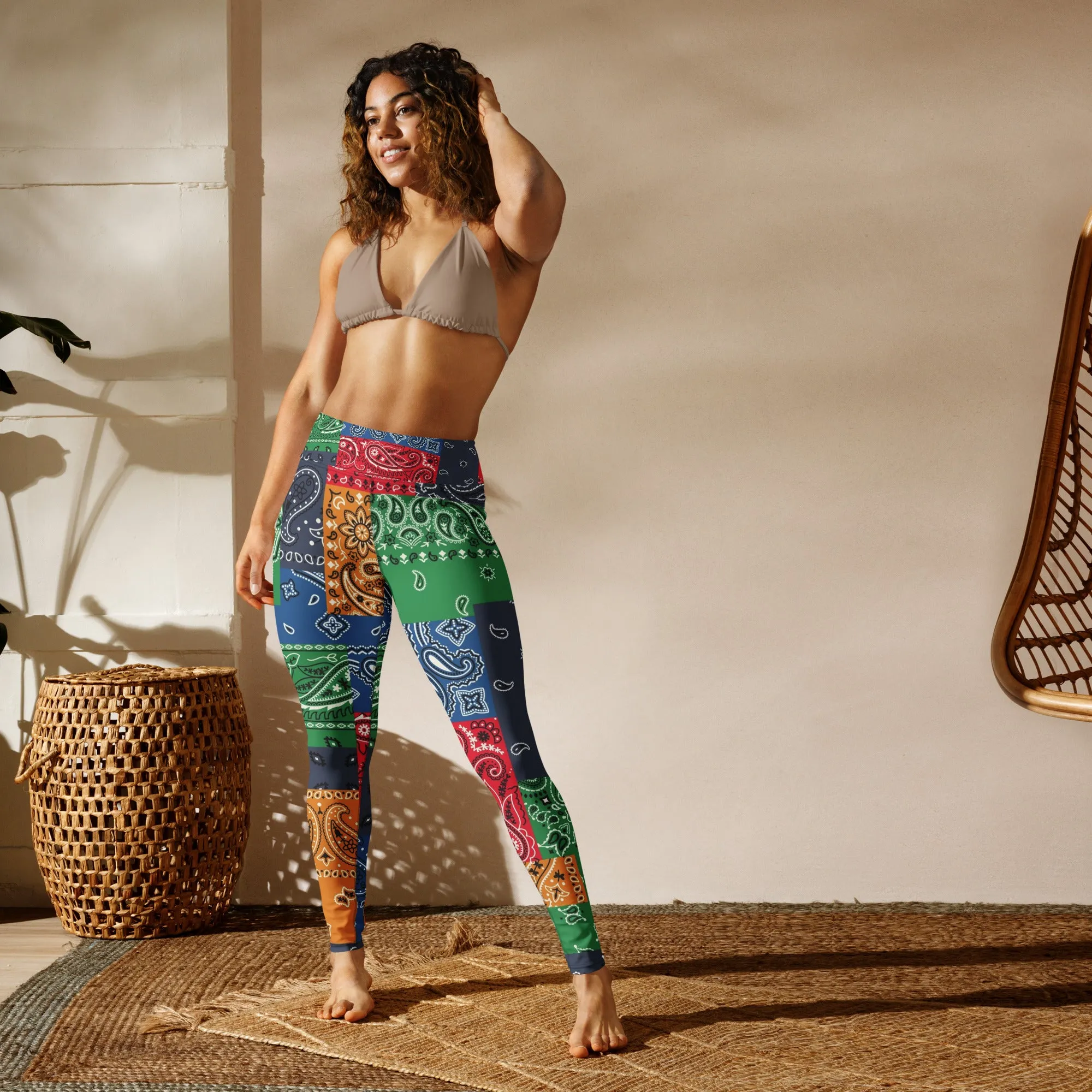 Paisley Bandana Yoga Leggings