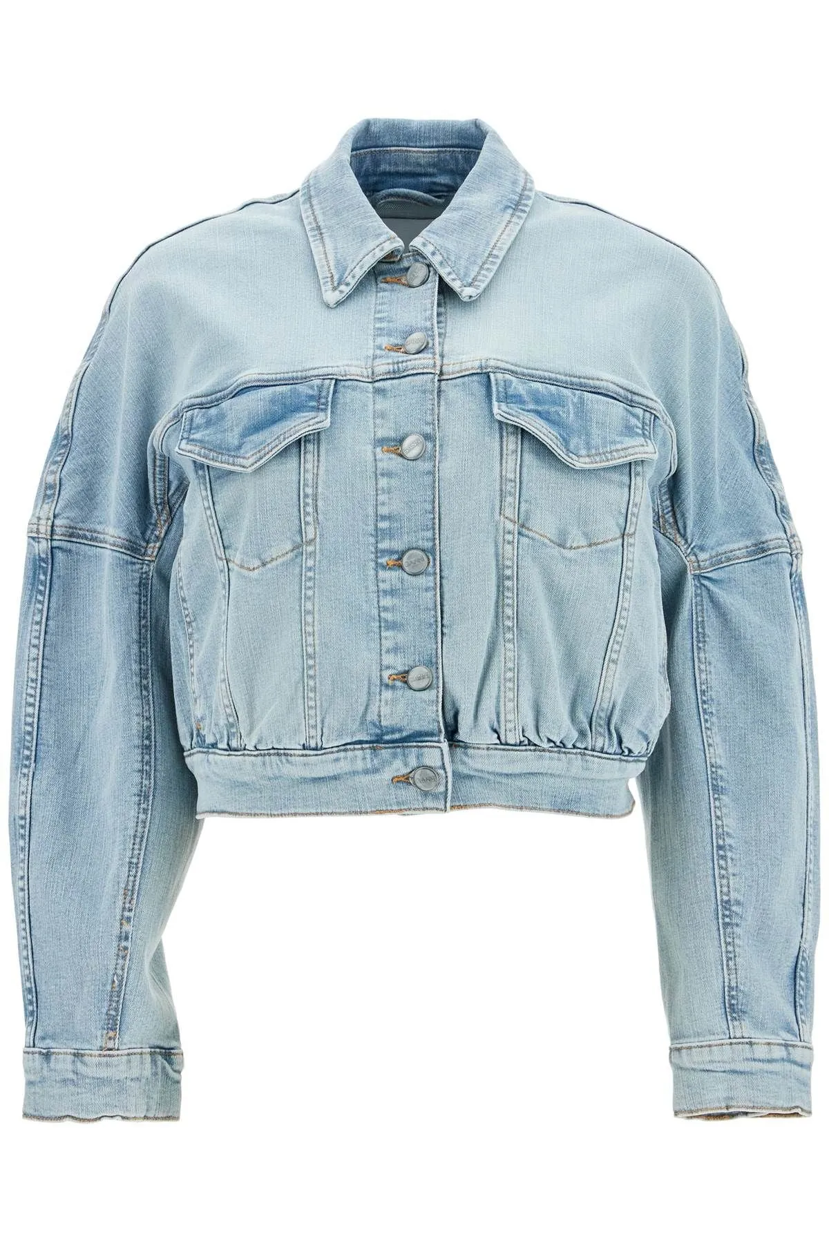 STRETCH DENIM BOMBER JACKET IN 8