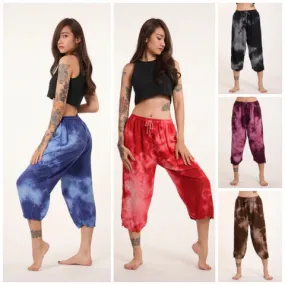 Tie Dye Yoga Massage Cropped Pants, Thailand