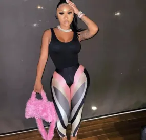 TONI WILD STRIP LEGGINGS