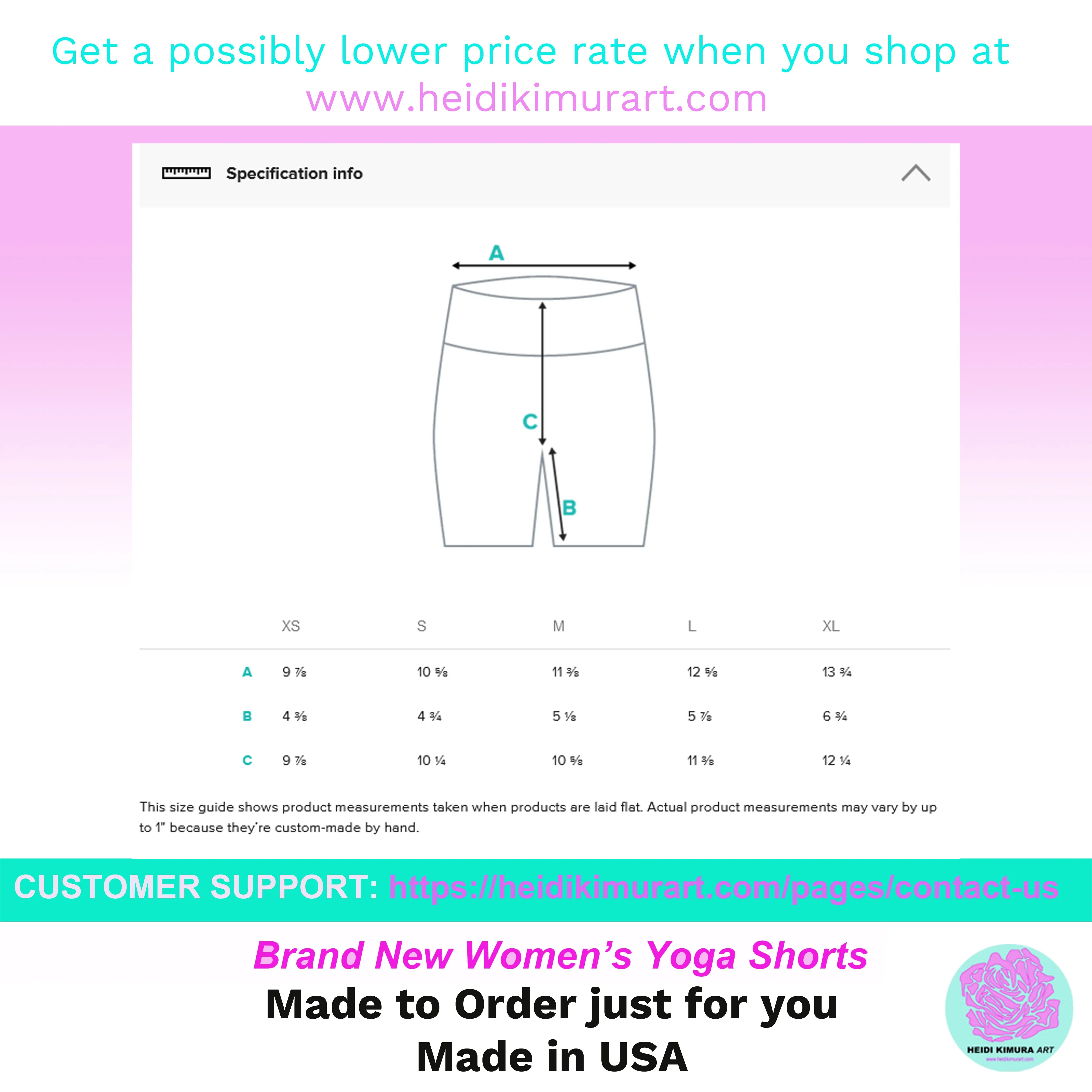Turquoise Blue Yoga Shorts, Bright Blue Colorful Solid Color Designer Women's Tights-Made in USA/EU
