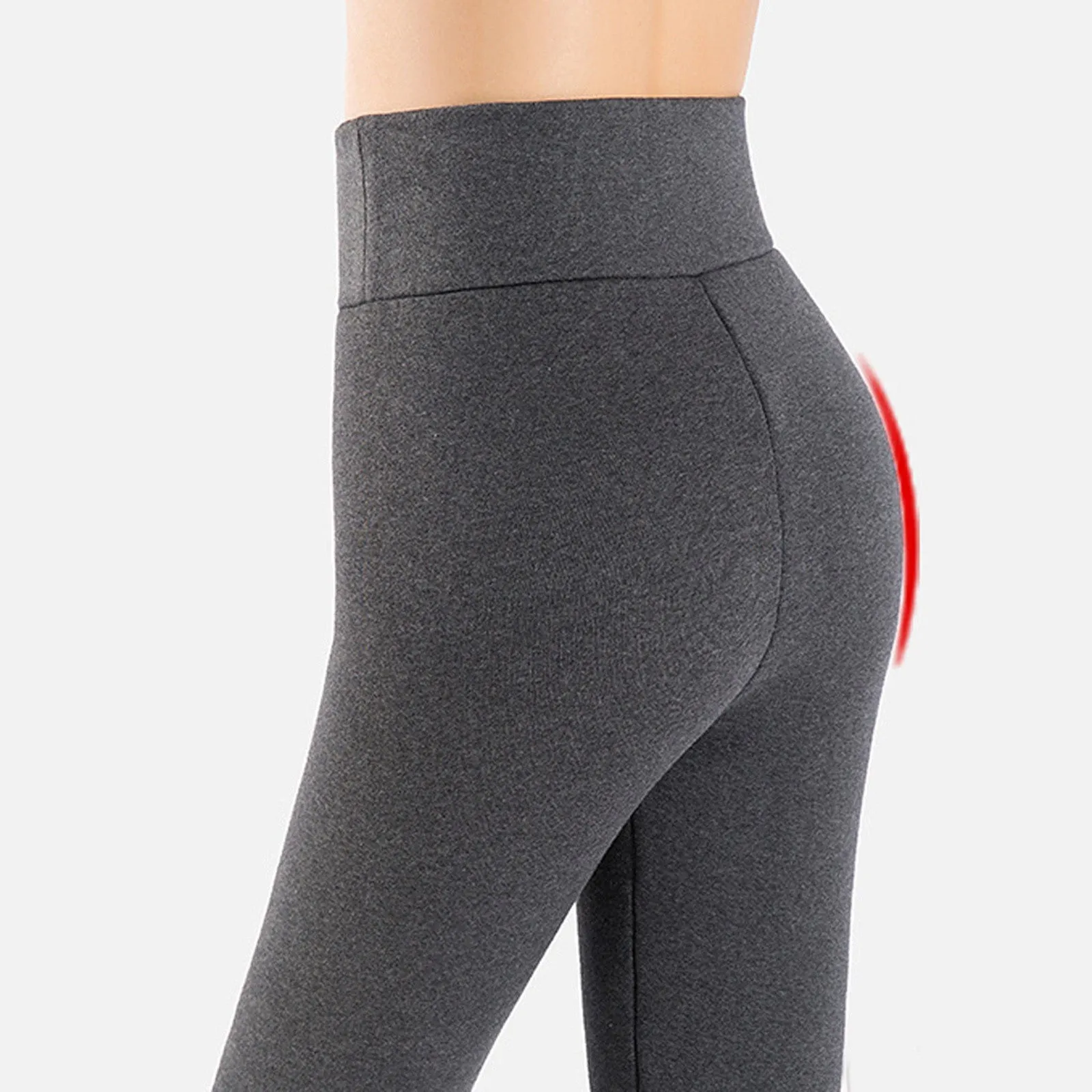 Women's High Waist Thick Velvet Winter Leggings, Warm Compression Pants, S-5XL
