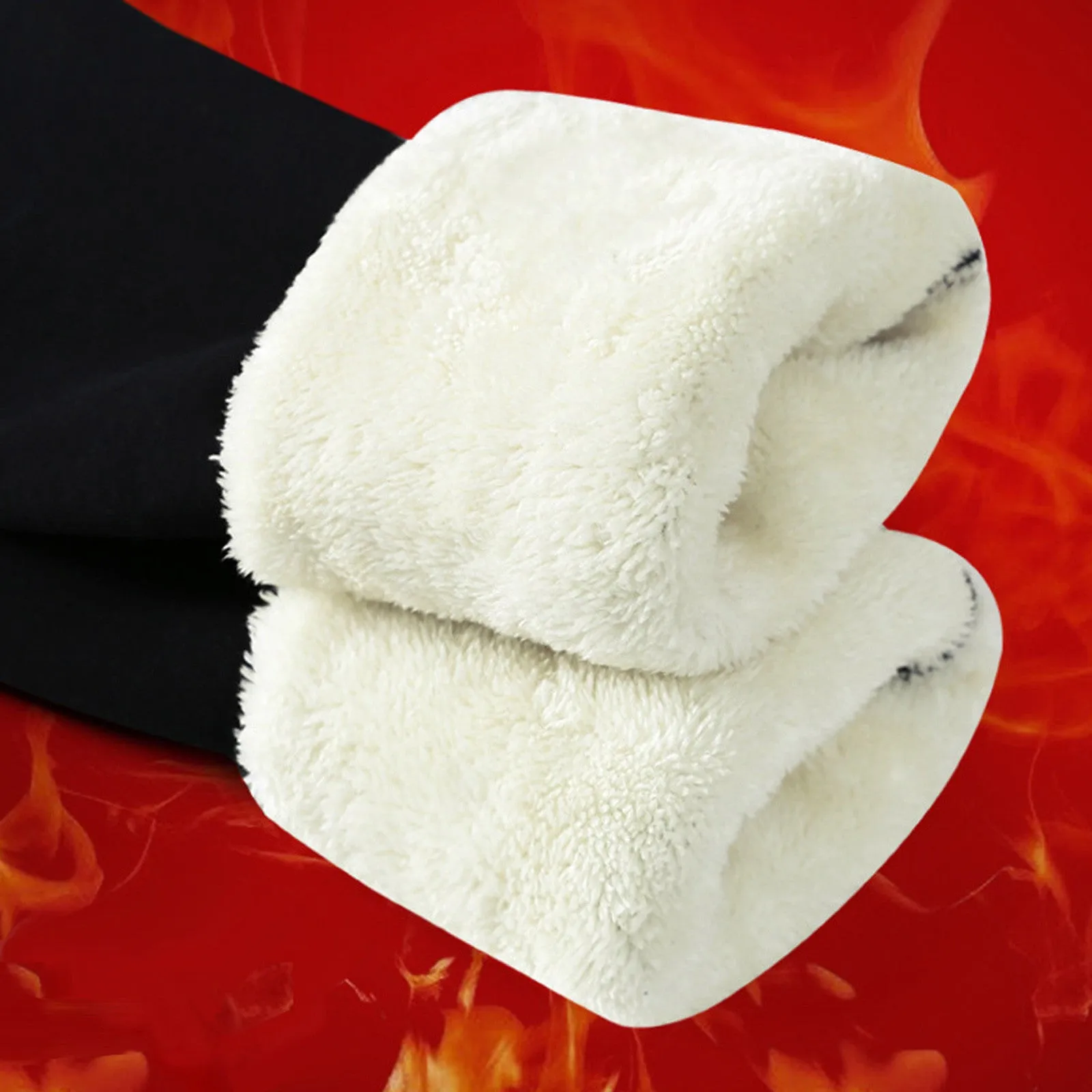 Women's High Waist Thick Velvet Winter Leggings, Warm Compression Pants, S-5XL