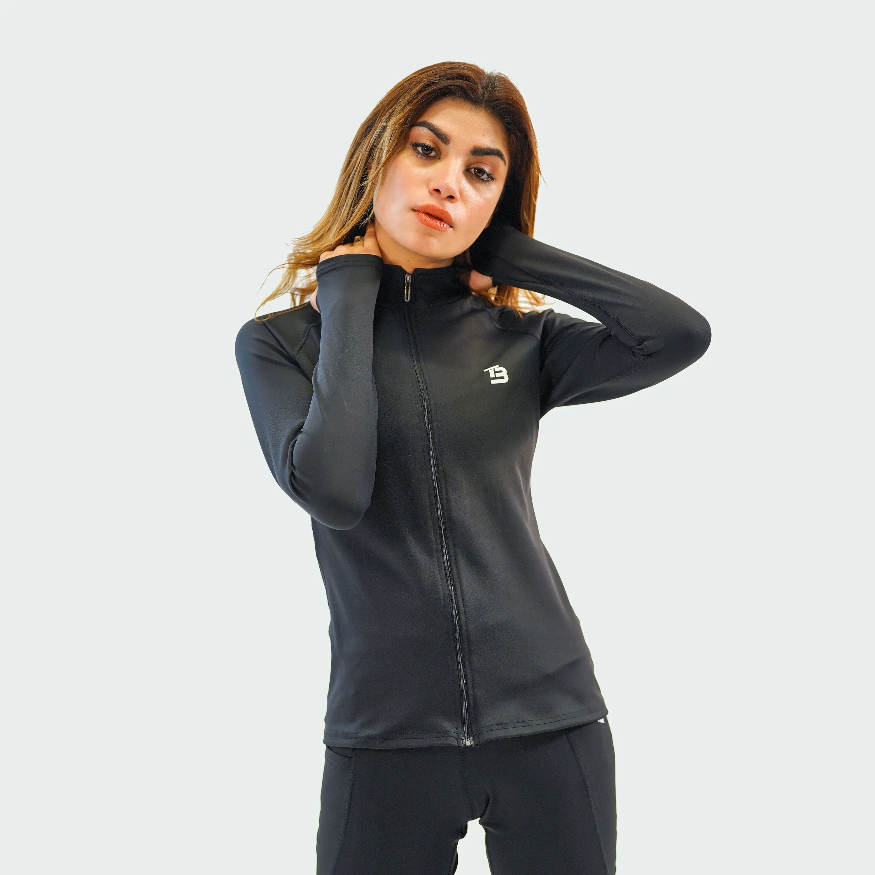 Zipper Flare Attire - Black